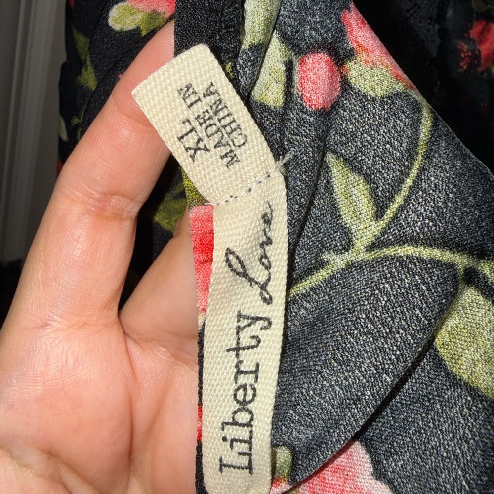 Liberty Love Black and Red Floral Mini Dress - Picture 3 of 6